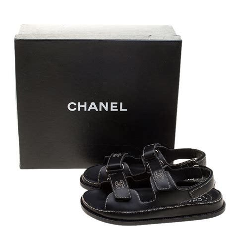 chanel chain flat sandals|chanel velcro sandals australia price.